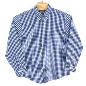 Brooks Brothers Shirt Mens Extra Large Blue Plaid Regent Long Sleeve Button Up